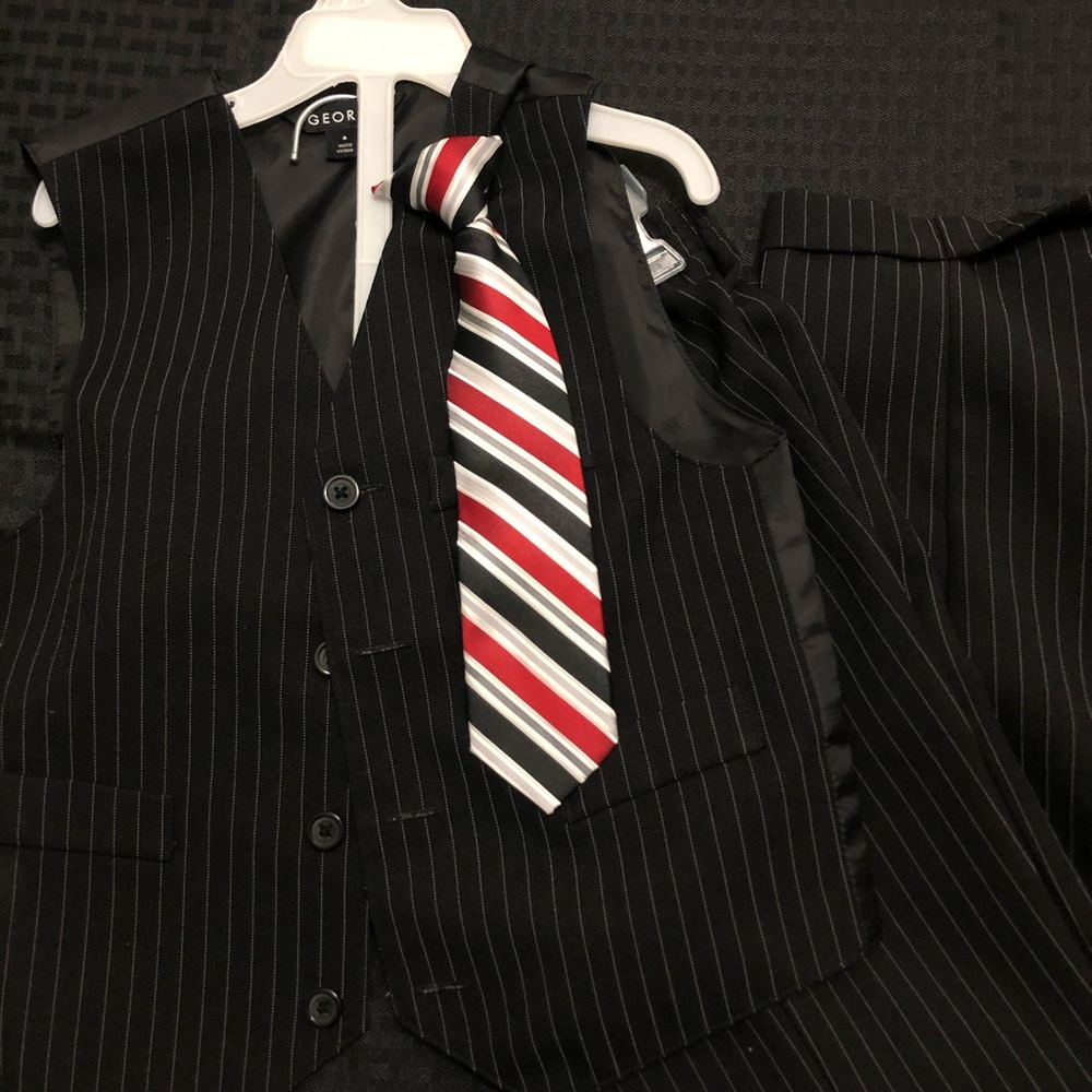 Kids vest, pant, and tie